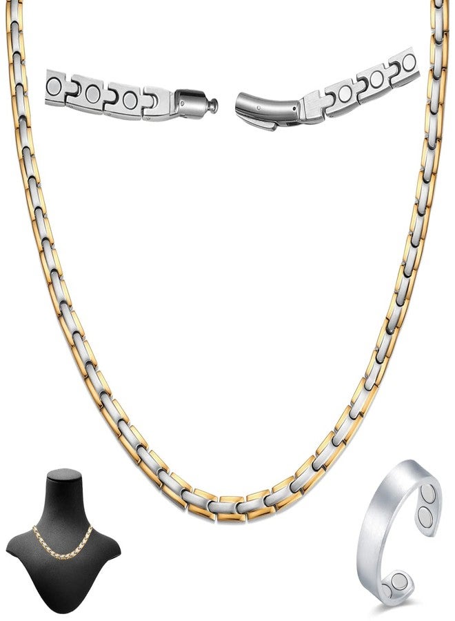 Cigmag Titanium Necklace for Men Women - Magnetic Necklace Ultra Strength Magnets - with Adjustable Sizing Tool and Present Box - Image 1